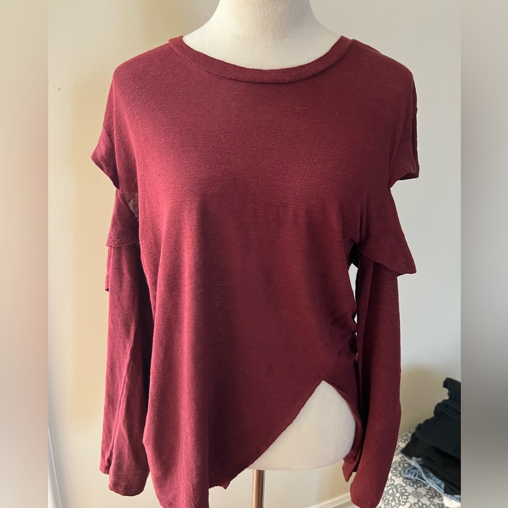 IRO Enamalta Burgundy Sweater Size Small